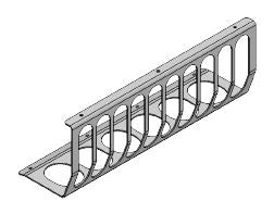 AFDEKROOSTER VOOR MF ECO L=550 MM - GRILLE
