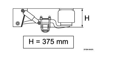 ZELFKLEVER WIT "RIJHOOGTE H=375 MM " 60 X 100 MM