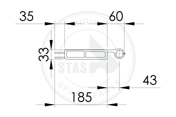 ALU ECKENPROFIL HINTEN SB (STAS_MF) L = 3300 MM