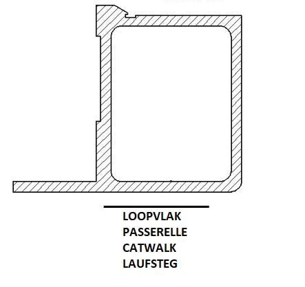 RAHMENPROFIL FUR KOMBI-TÜR L = 7000 MM -0/+10 MM