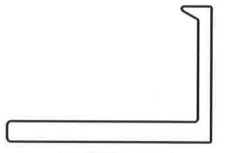 ALU "U" AFSLUITPROFIEL "CF" 21 L = 13350 MM -0/+