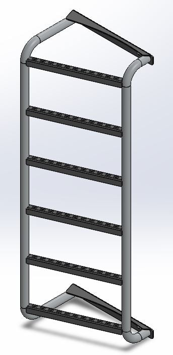 ASSEMBLY BOLTED LADDER - MF - LEFT - 6 STEPS - P
