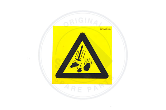 STICKER PICTOGRAM 60X60 "GEVAAR VALLENDE OBJECTEN"