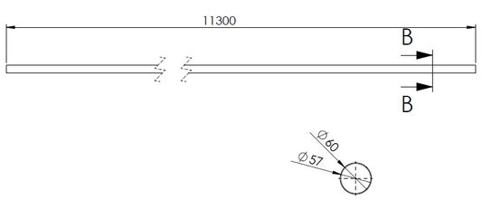 OPROLBUIS VOOR ROLZEIL FSS / 68 M³ LENGTE=11300 MM