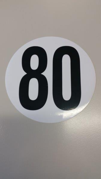 80 KM STICKER - FRANKRIJK