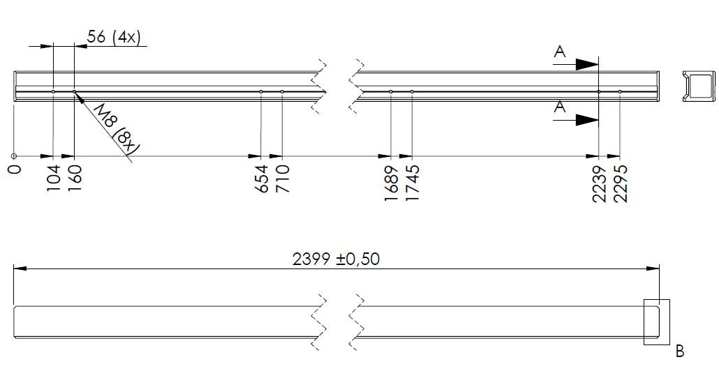 PROFIL DU CADRE POUR M-300002 -PORTE UNIVERSELLE S