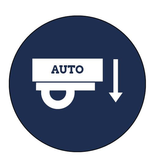 STICKER ROND AUTOMATISCH ZAKKEN AAN WIT LOGO OP BL