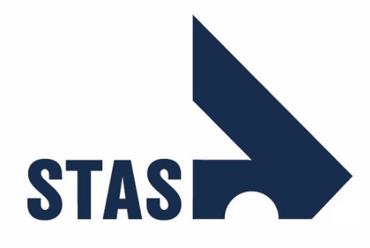 ZELFKLEVER "LOGO + STAS" AVERY 808 LICHTBLAUW