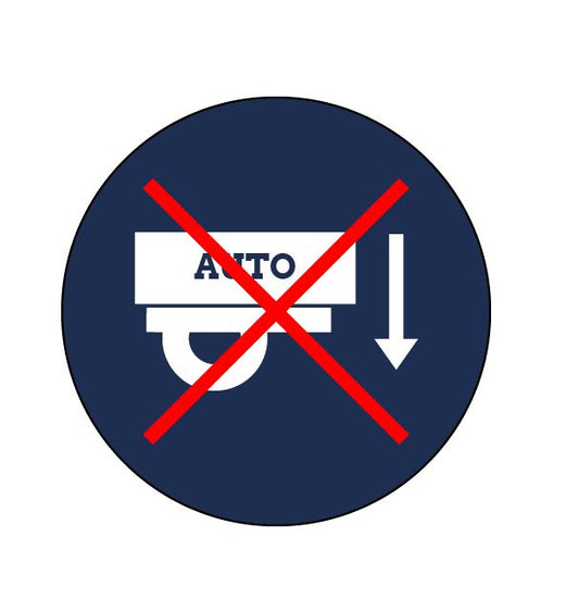STICKER ROND AUTOMATISCH ZAKKEN UIT WIT LOGO OP BL