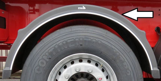 DOMAR PLASTIC FAST-FIT MUDGUARD WITH WHITE LINE AN