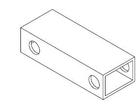 VIERKANT BUISJE VOOR MONTAGE LOOPVLAK