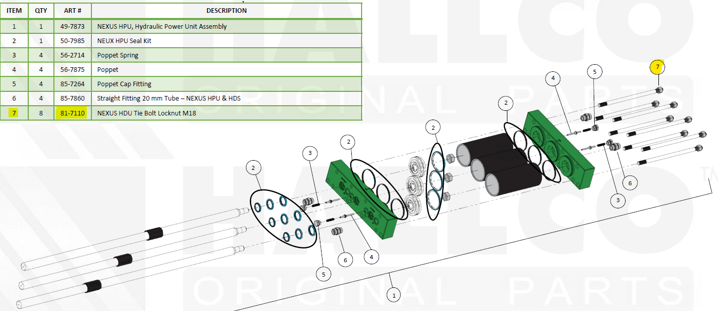 RACCORD DROIT TUBE 20MM - NEXUS HPU & HDS