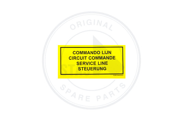 AUTOCOLLANT JAUNE "CIRCUIT COMMANDE"       60 X 30