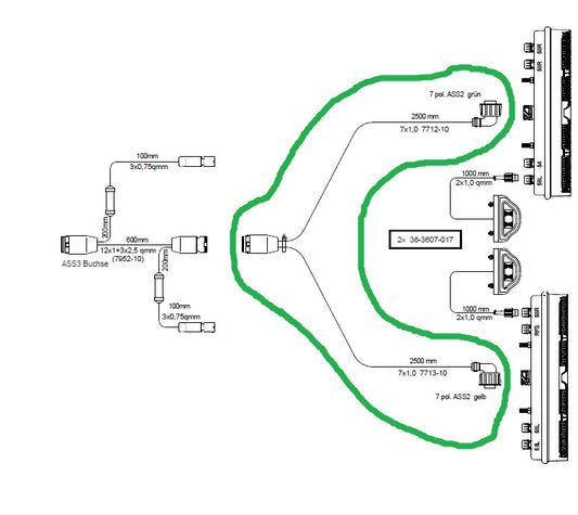 AANSLUITKABEL VOOR L EN R ACHTERLICHT EUROPOINT 3