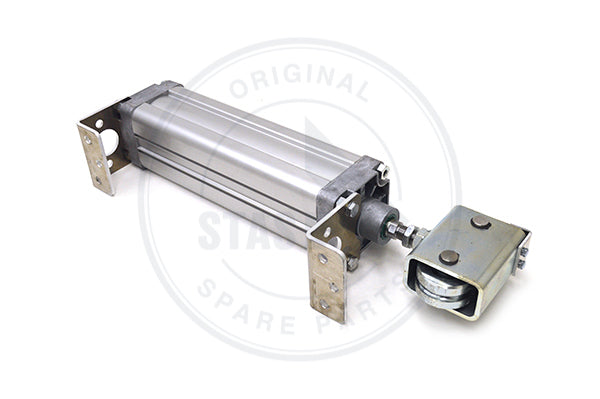 VERIN ASSEMBLE ET FIXATION POUR PARE-CHOC PNEUMATI
