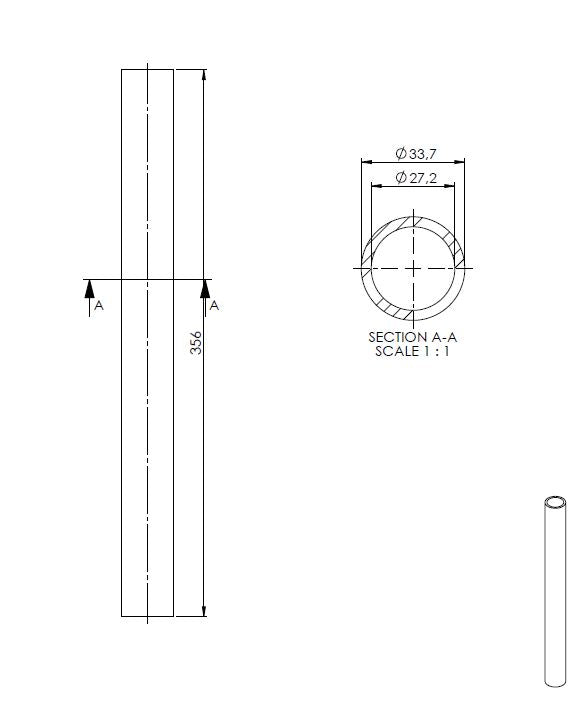 AXE DE FERMETURE COURTE POUR 2 LEVIERS