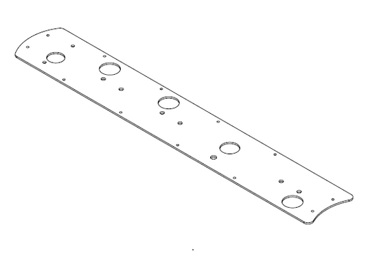 Plaque de lumière FM - Plaque gauche - 2x2 led ron