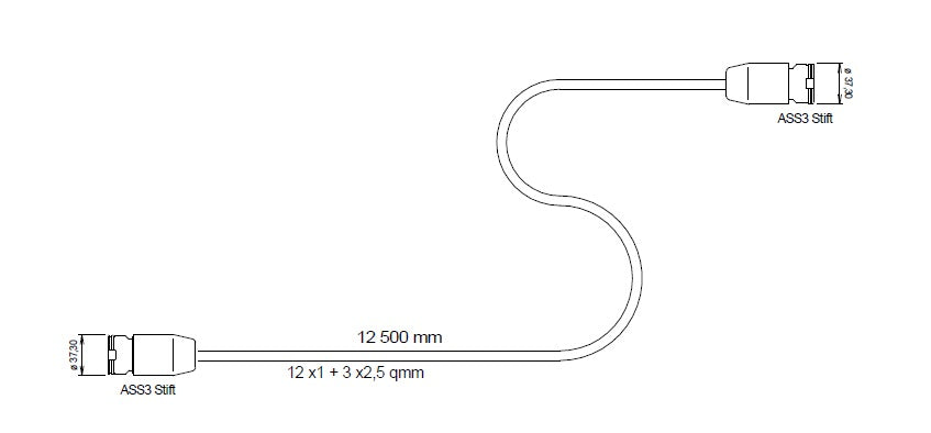 ASPOCK CABLE PRINCIPALE 12.50 METRES DE LONG AD.2 