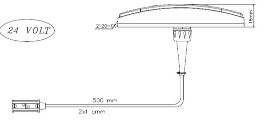 ASPOECK ORANGE LED BUILDING-IN "UNIPOINT"-0.5M P+R