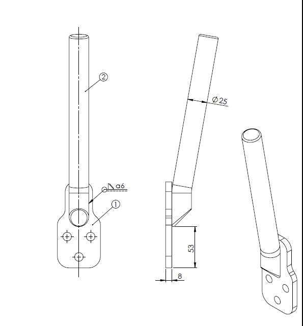 HEBEL SECHSKANT GETREIDESCHIEBER