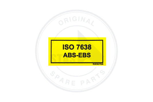 STICKER GEEL "ISO 7638  ABS-EBS"      60 X 30 MM