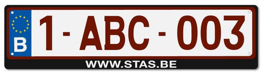 STANDAARD NUMMERPLAATHOUDER MET LOGO STAS