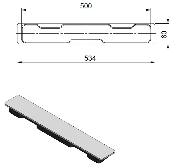 BUTOIR EN CAOUTCHOUC POUR FON URS -  534X80  - URS