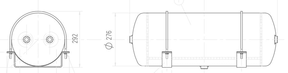 ASSEMBLY ALU AIRTANK ( RÉSERVOIR )   40 LT 0 276 X
