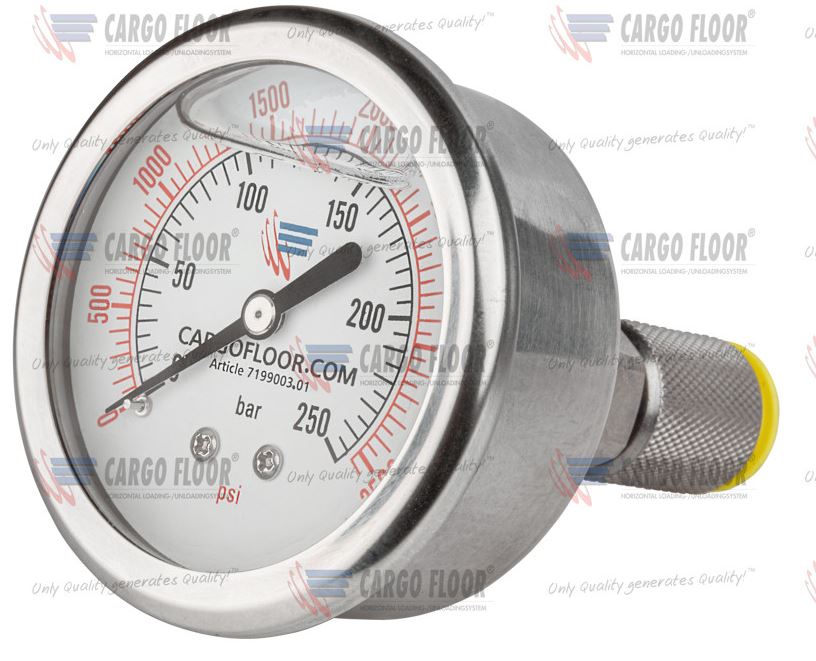 GAUGE CARGO FLOOR 0-250 BAR (DIREKT ANSCHLUSS AM S