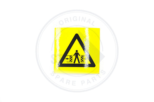 PICTOGRAM GEEL 60 X 60  MM "GEKLEMD PERSOON"
