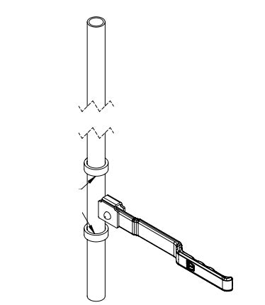 DEURSLUITING INOX - RECHTS - GROTE HOOGTE L=3300