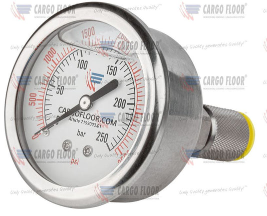 CARGO FLOOR SET PRESSURE GAUGE 0 - 250 BAR - CONNE