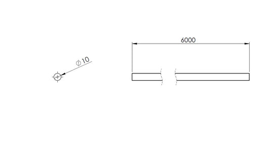 ALUMINIUM RUND 0  10 MM - EN AW-6060 T6/T66   L = 