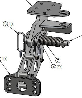 STOSSSTANGENHALTER RS-URS - PNEUMATISCH - LINKS