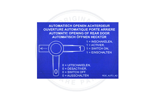 KLEBER BLAU "AUTO. HINTENTUR " 100 X 25 MM