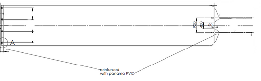 VLOERZEIL"BF13.5"  - ZILVER B11 = RAL 9006 ( RONDE