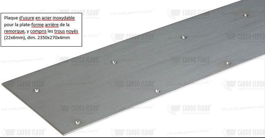 CARGO FLOOR STRIP INOX 2350 X 270 X 4 MM