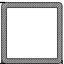 ALU BUIS VIERKANT 25 X 25 X 2 MM   L = 6259 MM -0/