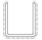 U - PROFIEL OPENING 30.5   40 X 35.5 X 40 MM  L =