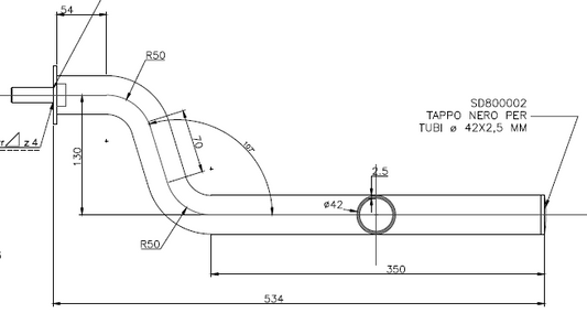 DOMAR STRONG SUPPORT TUBE ; 42X2.5X534
