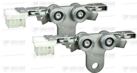 SET OF 2 PIECES CARGO ROLLER, HD, 6 WHEELS, BI-DIR