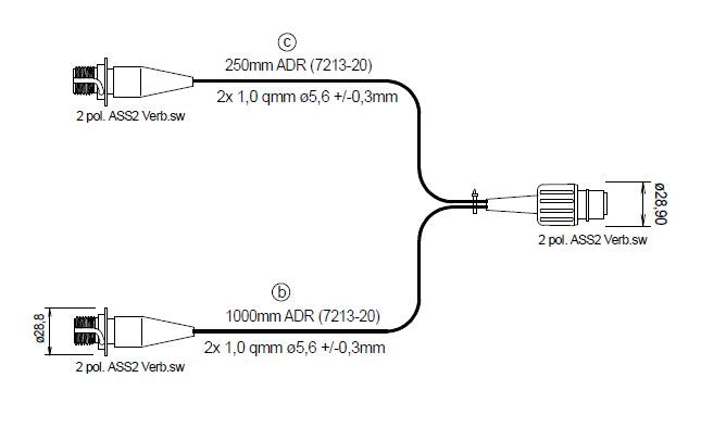 ASPOECK "Y" VERBINDER 2X1 QMM ASS2-ASS2/ASS2 "250