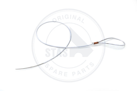 RVS/INOX KABEL 3 MM + PVC WIT 5 MM - LG 1300MM MET