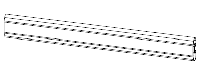 Horizontaal profiel zijdelingse bescherming 2645mm