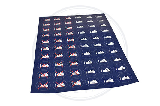 1 PAGINA =  30 X STICKER ROND AUTOMATISCH ZAKKEN A