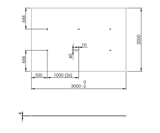 1X SLIJTPLAAT (3000X2000) X4MM