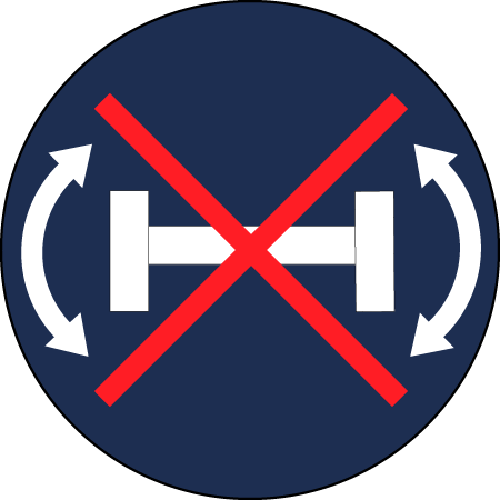 STICKER ROND STUURAS-UIT WIT LOGO OP BLAUWE ACHTER