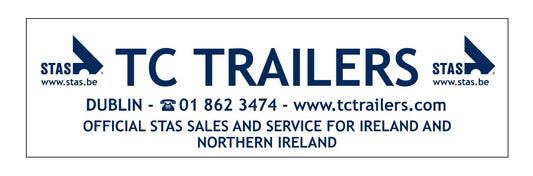 PLAQUE TC TRAILERS - STAS DEALER - 40 X 11.5 CM