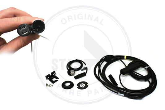 SET LED FLITSLAMP GEEL  KABEL 900 MM ASS3 + KABEL