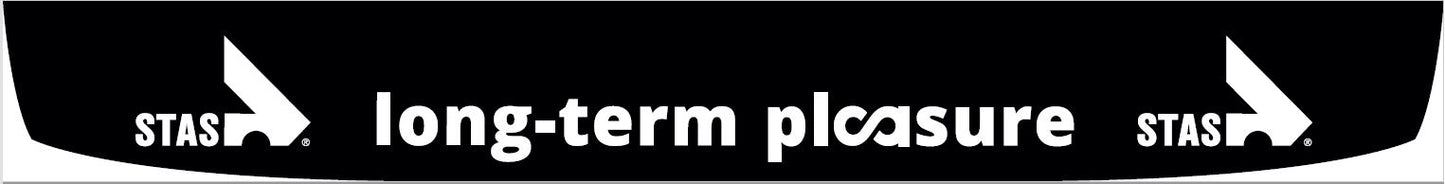 SPATLAP ZWART 2400 X 300 MM  MET "2 X STAS" + LONG